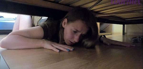 a young blonde was fucked while she was washing the floors and got stuck under the bed IDinAlex